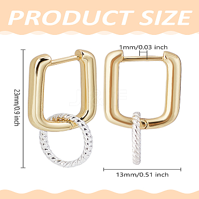 Brass Huggie Hoop Earrings for Women EJEW-LP00001-1