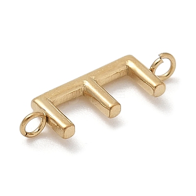 304 Stainless Steel Letter Connector Charms STAS-M108-01G-05-1