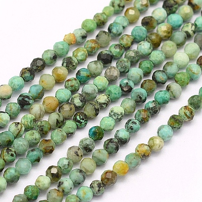 Natural African Turquoise Beads Strands G-F509-29-3mm-1