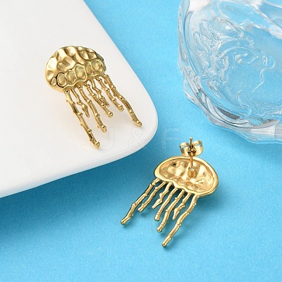 304 Stainless Steel Stud Earrings EJEW-Z081-02G-01-1