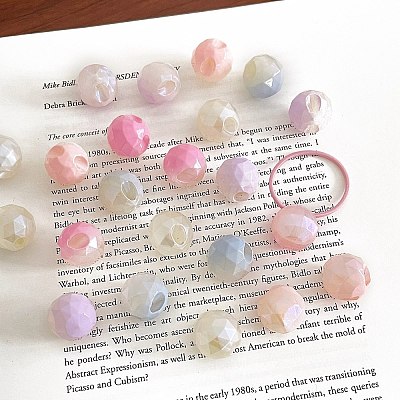 Gradient Color Opaque Acrylic Beads OACR-I015-44-1