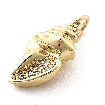 Brass Micro Pave Cubic Zirconia Pendants KK-Q029-02D-G-1