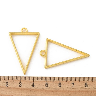 Rack Plating Alloy Triangle Open Back Bezel Pendants X-PALLOY-S047-09E-FF-1