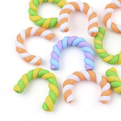 Handmade Polymer Clay Beads CLAY-Q245-16-1