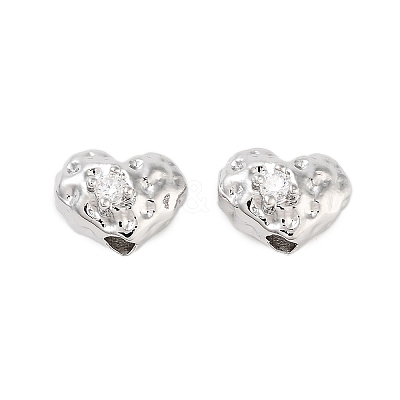 Brass Micro Pave Clear Cubic Zirconia Beads KK-Z059-05P-1