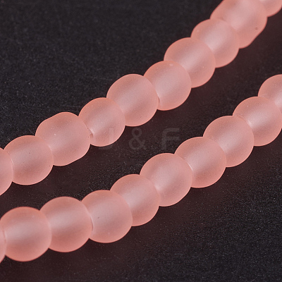 Baking Paint Transparent Glass Bead Strands GLAA-S031-4mm-28-1