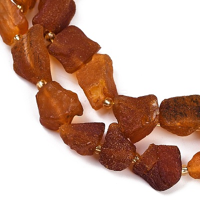 Raw Rough Natural Amber Beads Strands G-B125-C01-01-1
