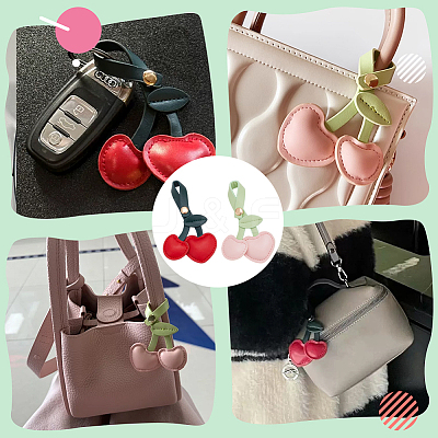 2Pcs 2 Colors PU Leather Pendant Decorations FIND-NB0005-31-1