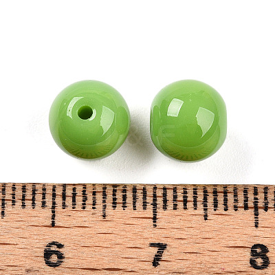 Opaque Solid Color Glass Beads GLAA-N007-8mm-A11-1