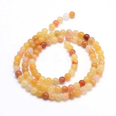 Natural Topaz Jade Round Bead Strands G-J303-02-4mm-1