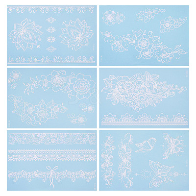 6 Sheets Luminous Paper Tattoo Stickers STIC-TAC0001-007B-1
