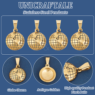 PVD Vacuum Plating 304 Stainless Steel Pendants STAS-UN0050-73-1
