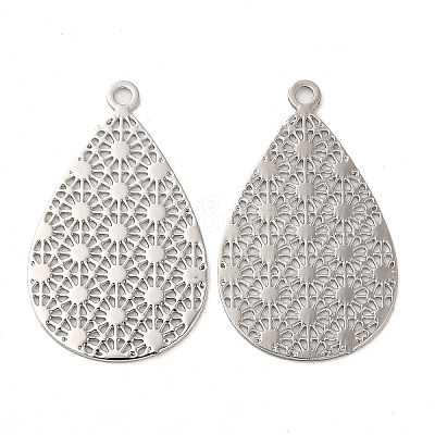 Rack Plating Brass Filigree Pendants KK-Q792-05P-1