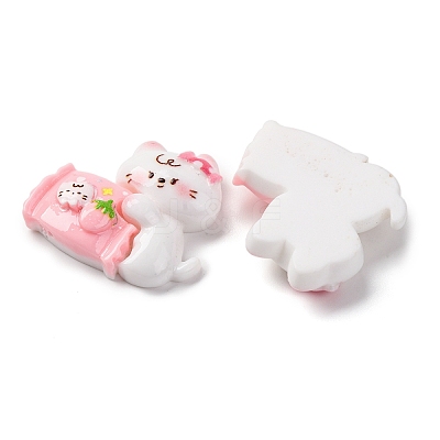 Cat Theme Opaque Resin Cabochons CRES-Z010-01C-1