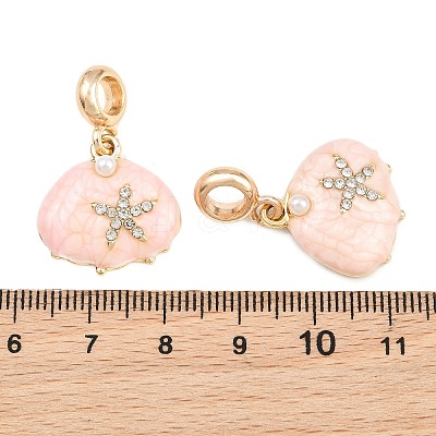 Alloy Enamel European Dangle Charms AL-CBAC2D3-04G-01-1