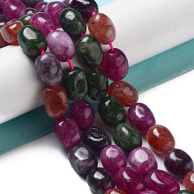 Dyed Natural Malaysia Jade Beads Strands G-P528-I04-01-1