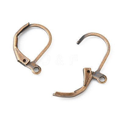 Red Copper Brass Leverback Earring Findings X-EC223-R-1