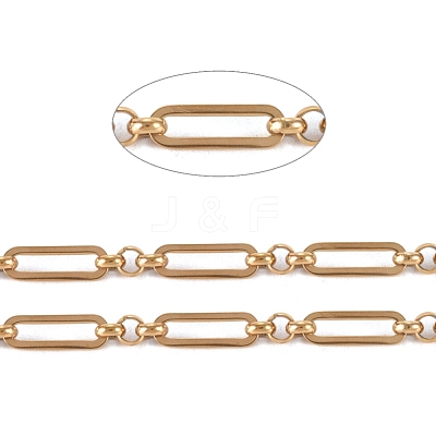 Ion Plating(IP) 304 Stainless Steel Figaro Chains CHS-L022-04G-1