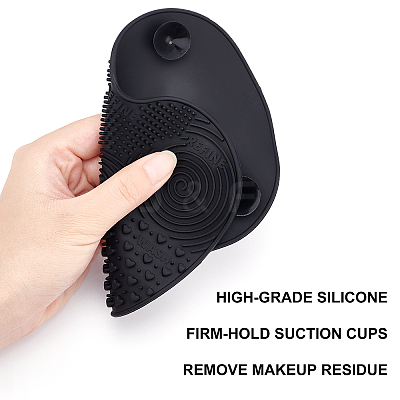 Silicone Makeup Brush Organizer & Silicone Makeup Cleaning Brush Mat AJEW-GF0002-67C-1