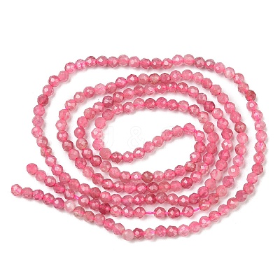Natural Pink Tourmaline Beads Strands G-F619-20C-2mm-1