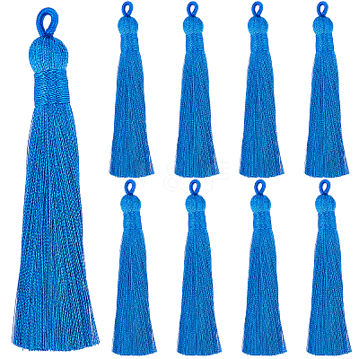 10Pcs Nylon Tassels Big Pendant Decorations FIND-SC0003-38C-1