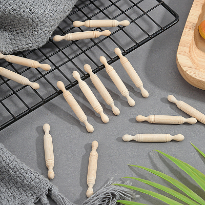 Mini Wooden Rolling Pin DJEW-OC0001-14-1