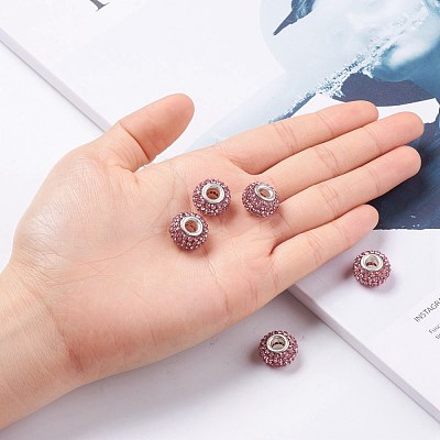Grade A Rhinestone European Beads CPDL-H001-9-1