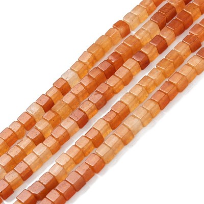 Natural Red Aventurine Beads Strands G-F631-K15-1