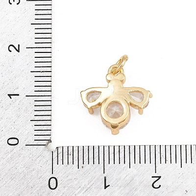Brass Micro Pave Clear Cubic Zirconia Charms LS-KK-E798-08A-G-1