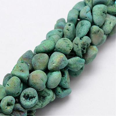 Electroplated Natural Quartz Beads Strands G-K109-03-C-1