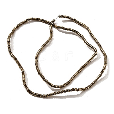 Electroplated Synthetic Non-magnetic Hematite Beads Strands G-L613-G01-01B-1
