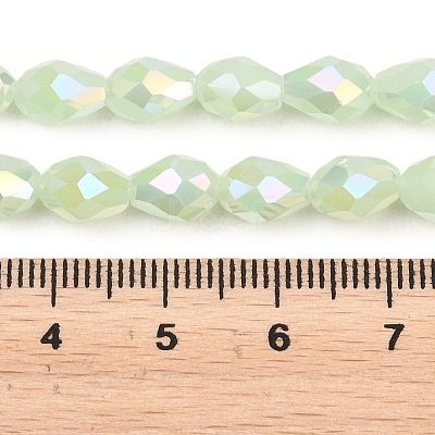 Opaque Solid Color Electroplate Glass Beads Strands EGLA-N013-J6mm-B04-1-1