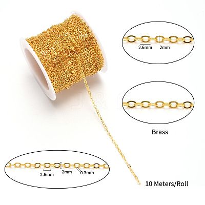 Brass Cable Chains CHC-T008-06B-G-1