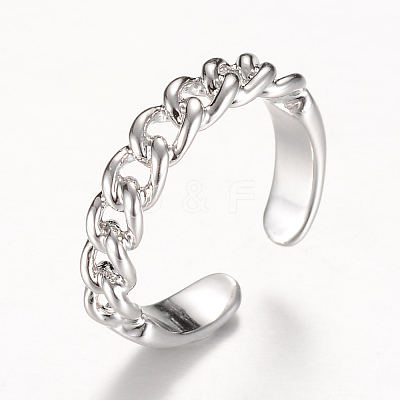 Brass Cuff Finger Rings RJEW-T001-15P-1
