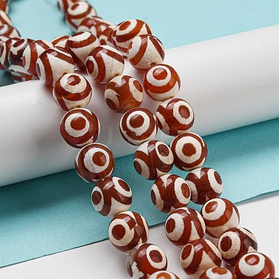 Tibetan Style dZi Beads Strands G-P526-D08-02-1