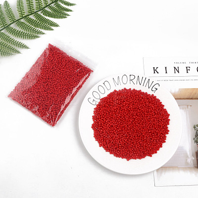 Baking Paint Glass Seed Beads SEED-US0003-4mm-K20-1