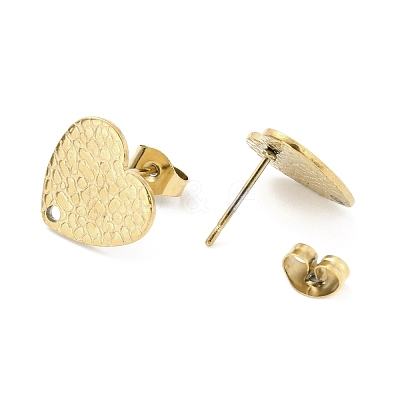 Ion Plating(IP) 304 Stainless Steel Stud Earring Findings STAS-I183-08B-G-1
