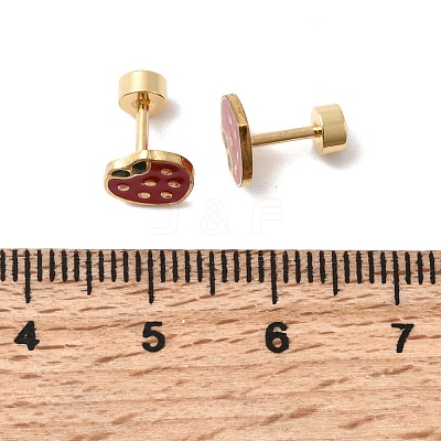 304 Stainless Steel Stud Earrings EJEW-F396-02C-G-1