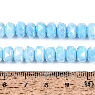 Anti-Tarnish Electroplate Glass Beads Strands GLAA-T025-8mm-11C-1