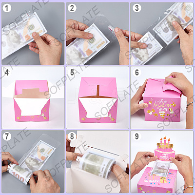 Happy Birthday Day Money Box for Cash Gift Pull DIY-WH200050-31E-1
