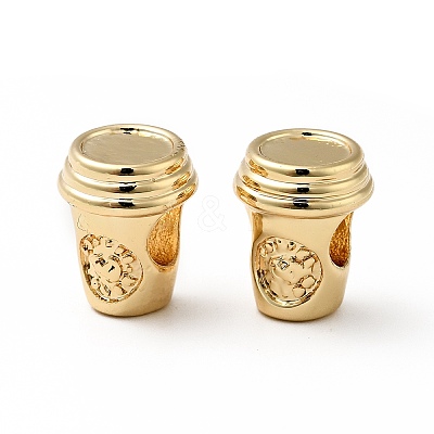 Rack Plating Brass European Beads KK-E060-03G-1
