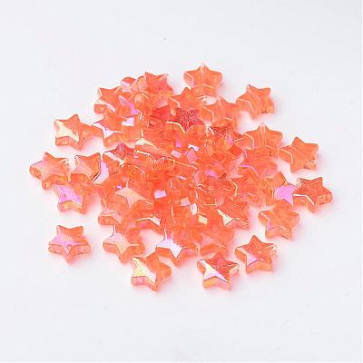 Eco-Friendly Transparent Acrylic Beads PL556-4-1
