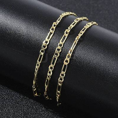 1.8MM Brass Figaro Chain Necklaces for Women KK-CBA2293-08G-1