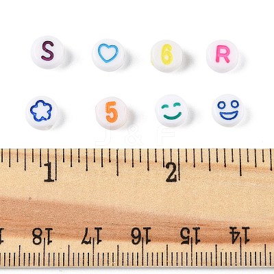 190Pcs 5 Styles Opaque Acrylic Beads MACR-FP0001-08-1