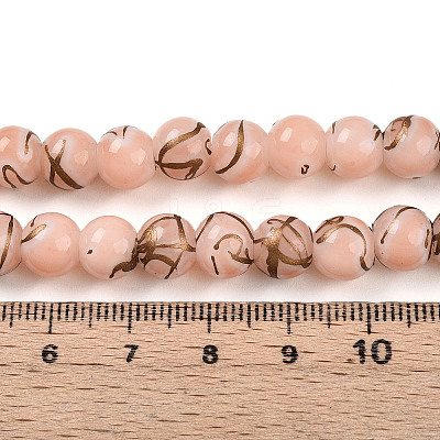 Baking Paint Glass Beads X1-DGLA-N010-8mm-02-1
