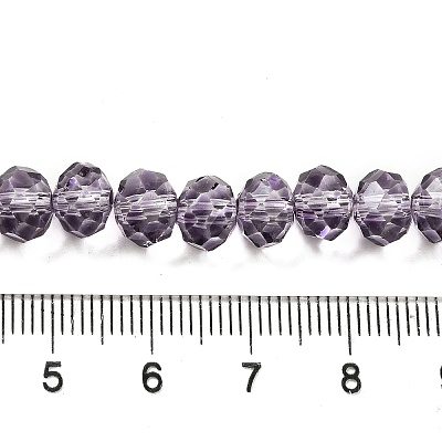 Transparent Baking Paint Glass Beads Strands DGLA-A034-T8mm-D07-1