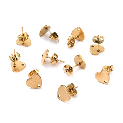 Ion Plating(IP) 304 Stainless Steel Stud Earring Findings LS-STAS-I183-07A-07G-1