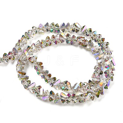 Electroplate Transparent Glass Beads Strands X-EGLA-P052-02A-HR01-1