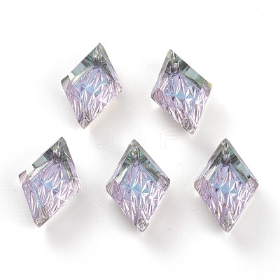 Embossed Glass Rhinestone Pendants GLAA-J101-04B-001VL-1