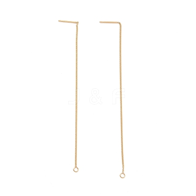 Ion Plating(IP) 304 Stainless Steel Stud Earring Finding X-STAS-E161-07G-1